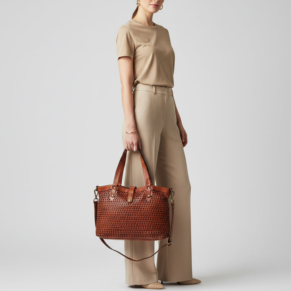 SWL146 Ventello - Leather Perforated Tote Bag
