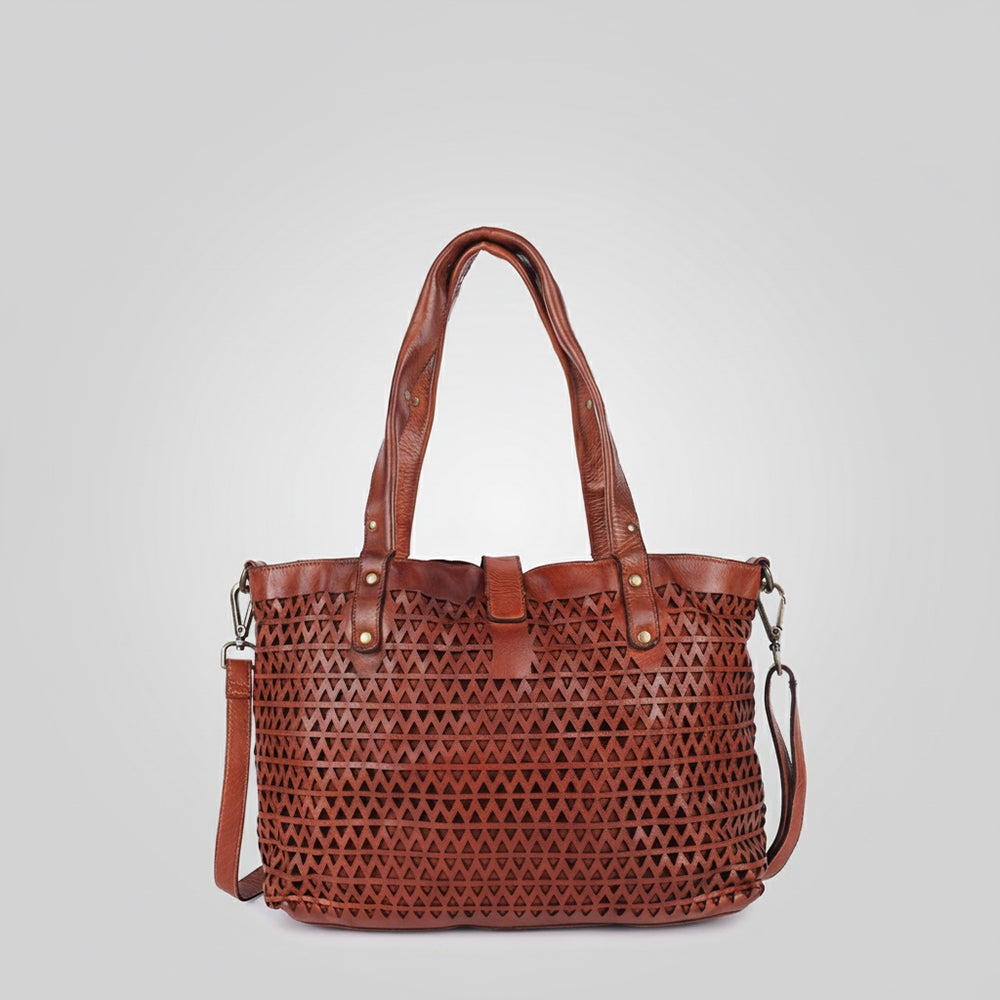 SWL146 Ventello - Leather Perforated Tote Bag