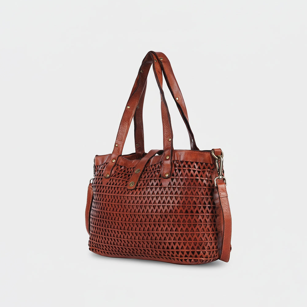 SWL146 Ventello - Leather Perforated Tote Bag