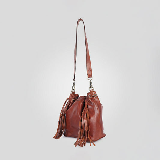 SWL148 Mandello - Leather Fringe Bucket
