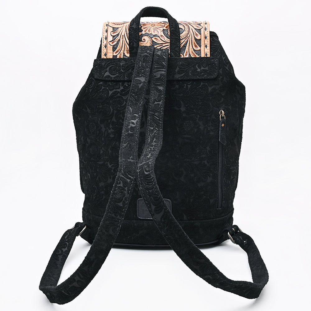 ADBG1809 Backpack Embossed Suede Genuine Leather women bag western Bag