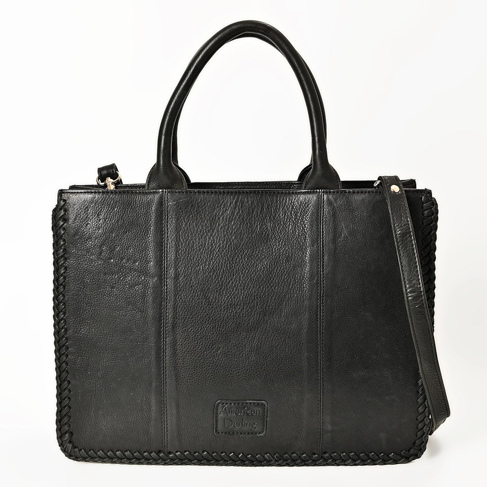 ADBGM792 American Darling Studded Leather Tote Bag with Hand-Braided Details