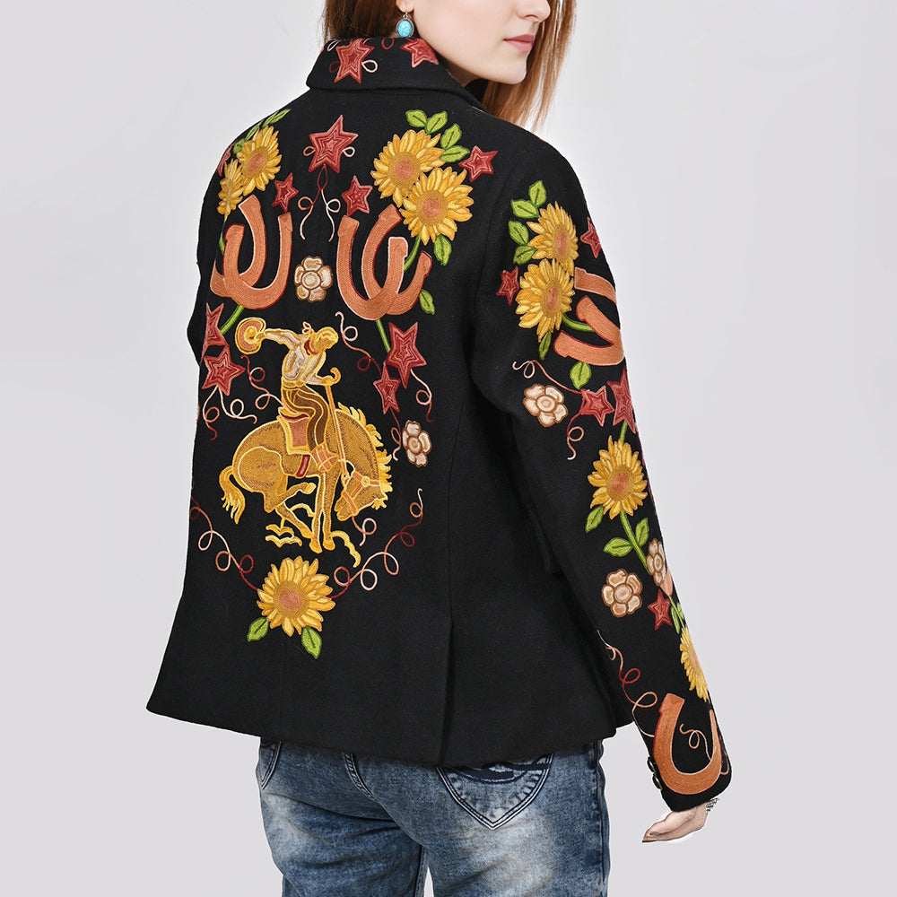 ADJKT072 Women Fabric Shirt Jacket Dress