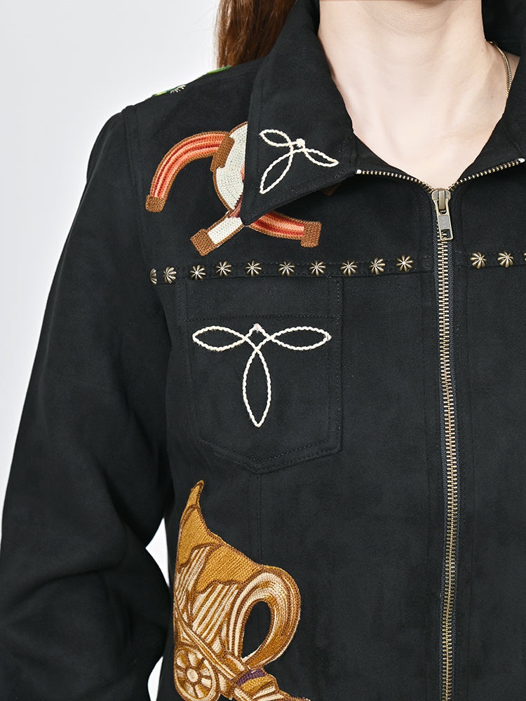 ADJKT074 Women Fabric Shirt Jacket Dress