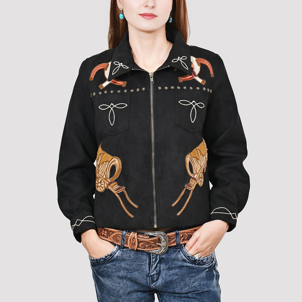 ADJKT074 Women Fabric Shirt Jacket Dress