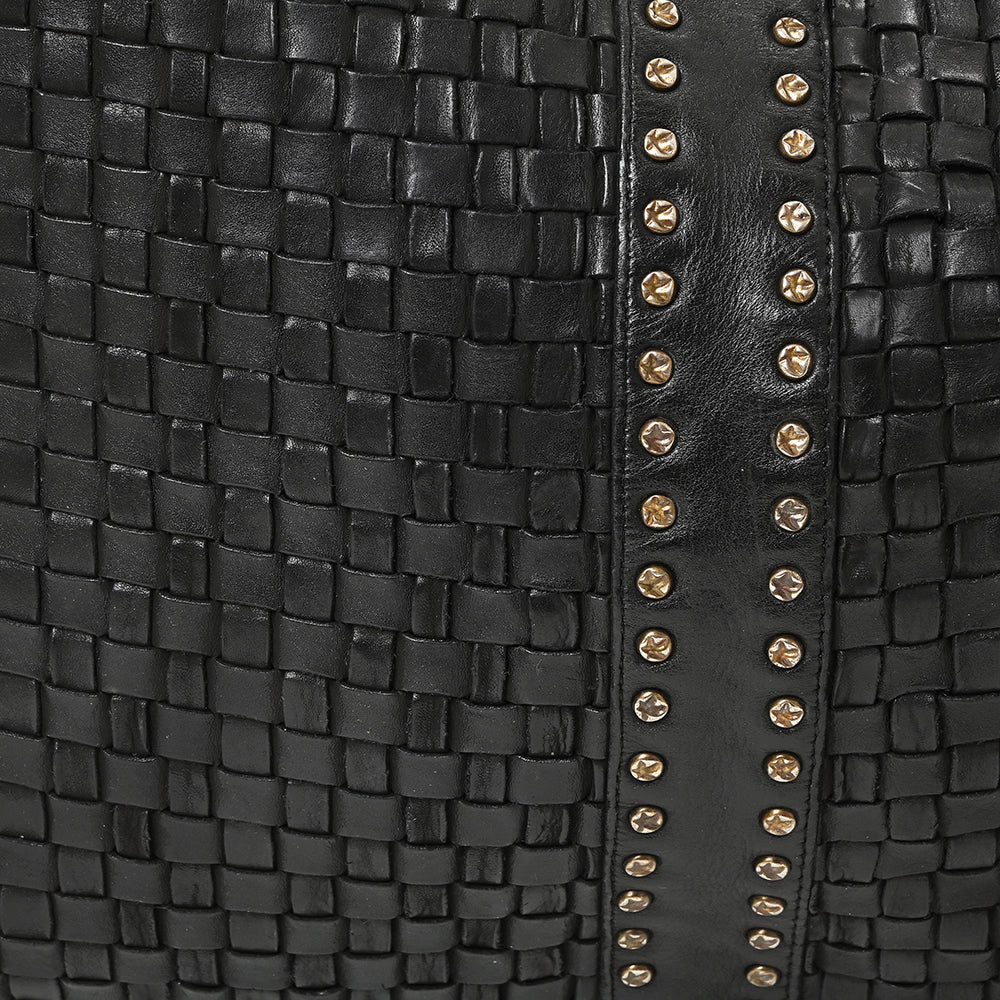 SWC141 Artisan Woven Leather Hobo Bag