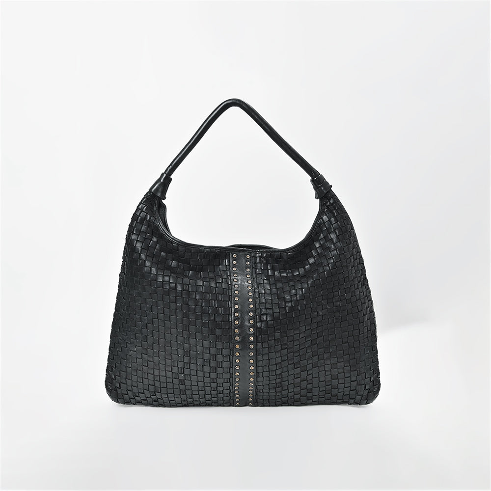 SWC141 Artisan Woven Leather Hobo Bag