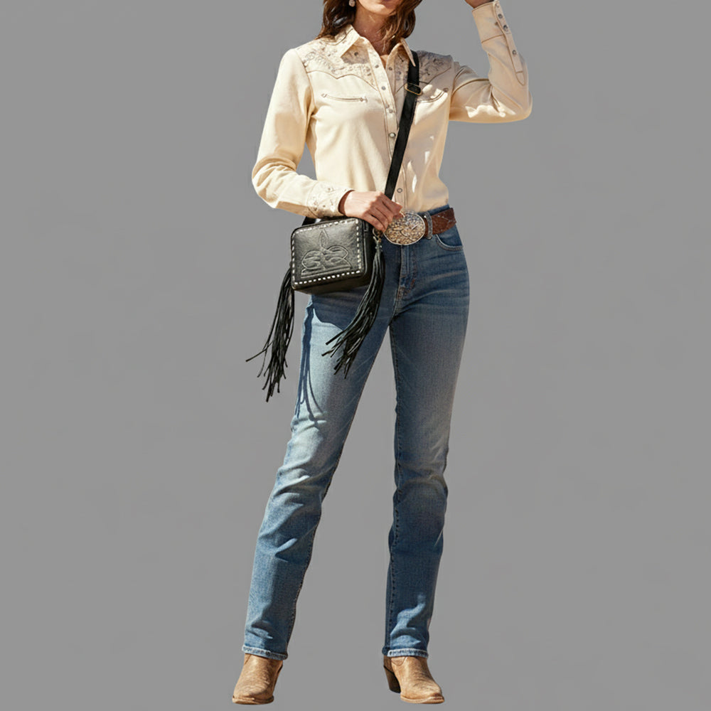 ADBGM539 Camera Bag Genuine Western Leather Women Bag