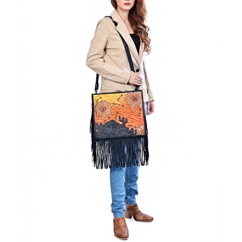 ADBGA938 Crossbody Hand Tooled Genuine Leather Women Bag