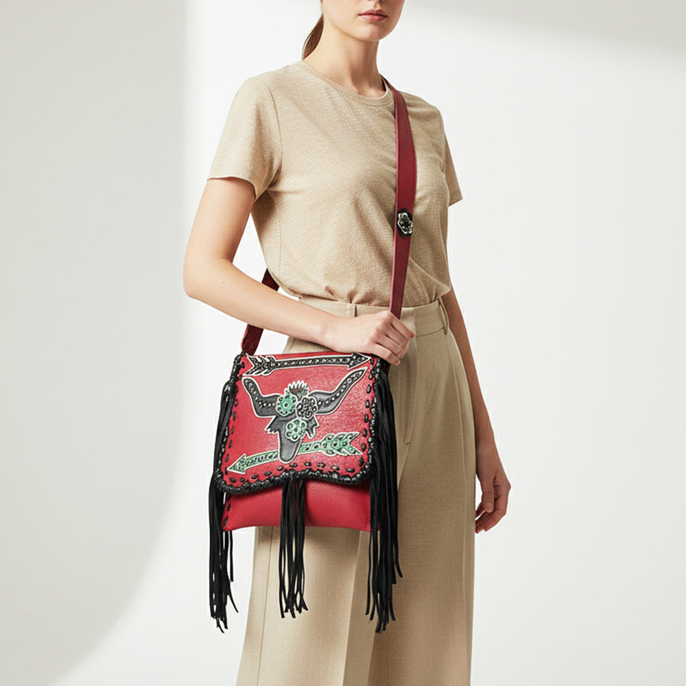 ADBGM808 Messenger Genuine Leather women bag western Bag