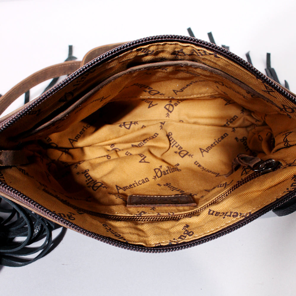 ADBGM810 Embossed Crossbody Genuine Leather Women Bag