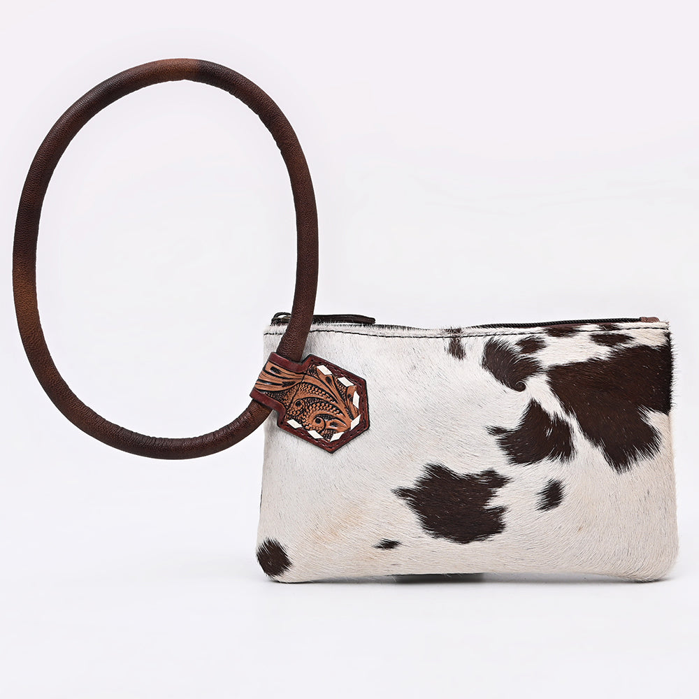 ADBG1841 Wristlet Hair-On Genuine Leather women bag western Bag