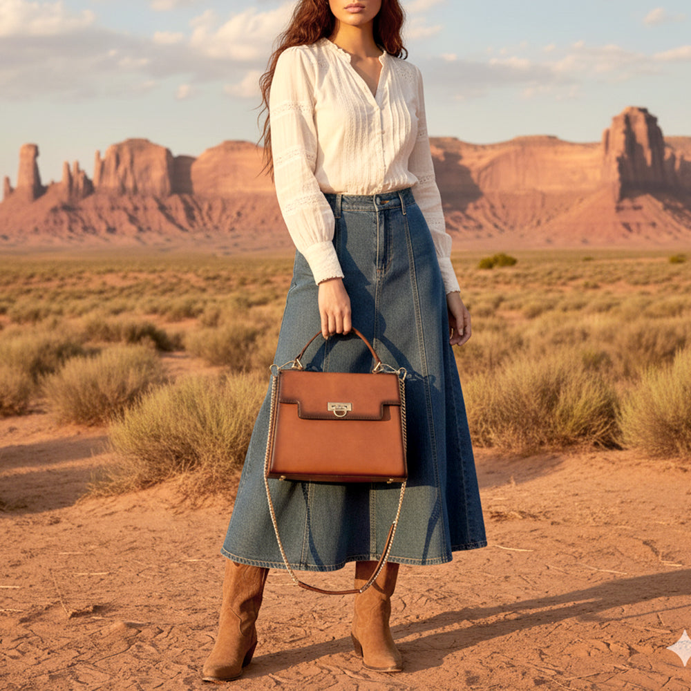 ADBGM823 Messenger Genuine Leather women bag western Bag