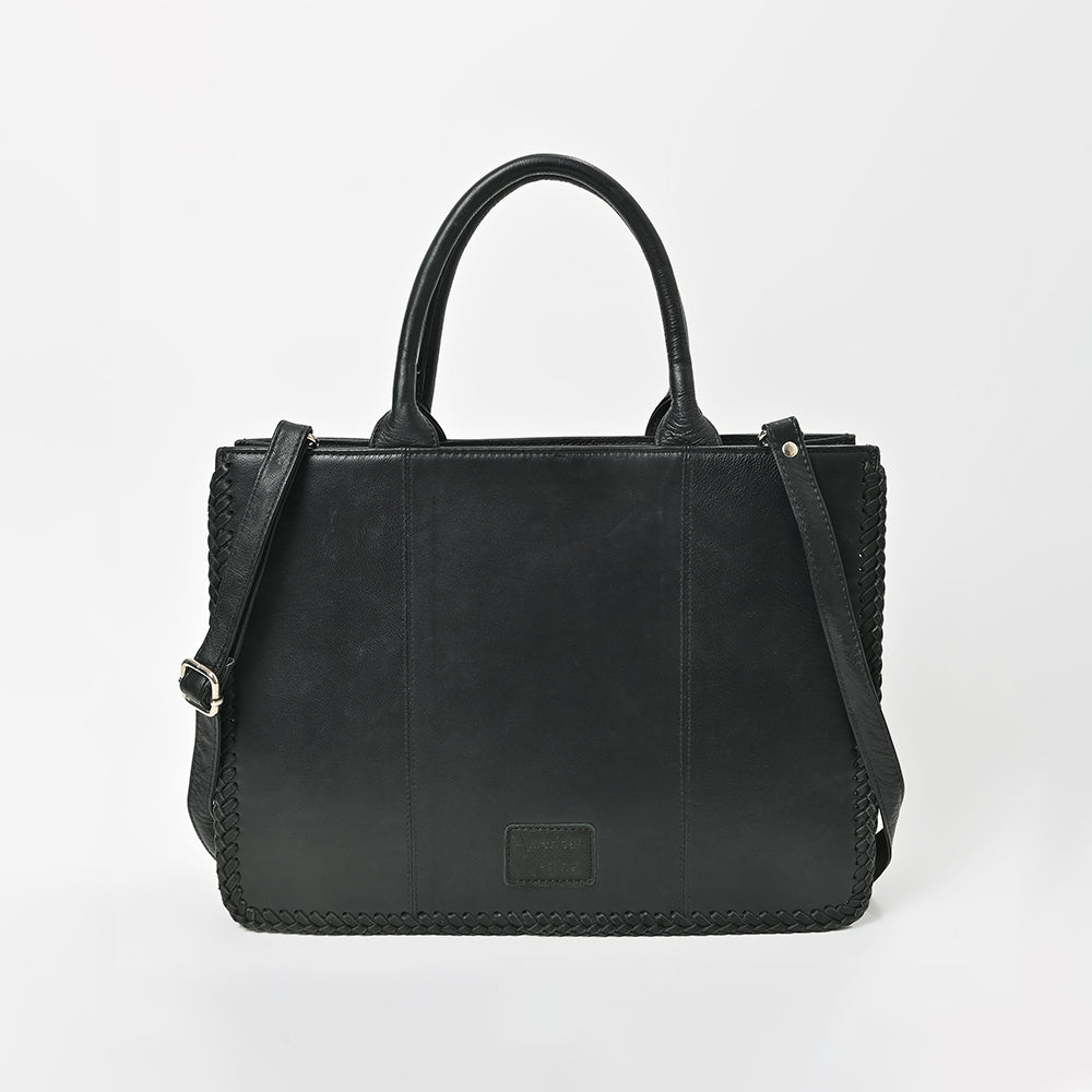 ADBGM830 American Darling Leather Western Laser Cut Studded Tote Bag