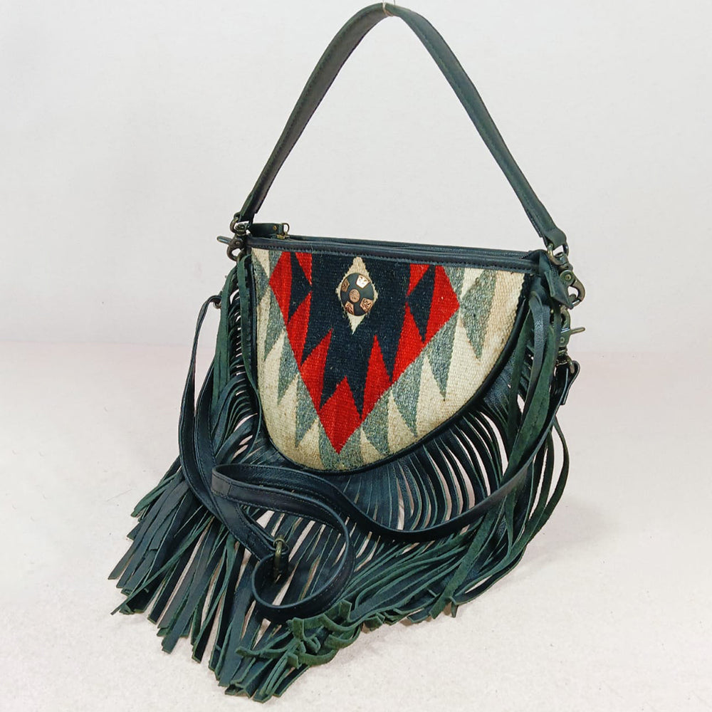 ADBG1862 American Darling Saddle Blanket Fringe Western Crossbody Purse
