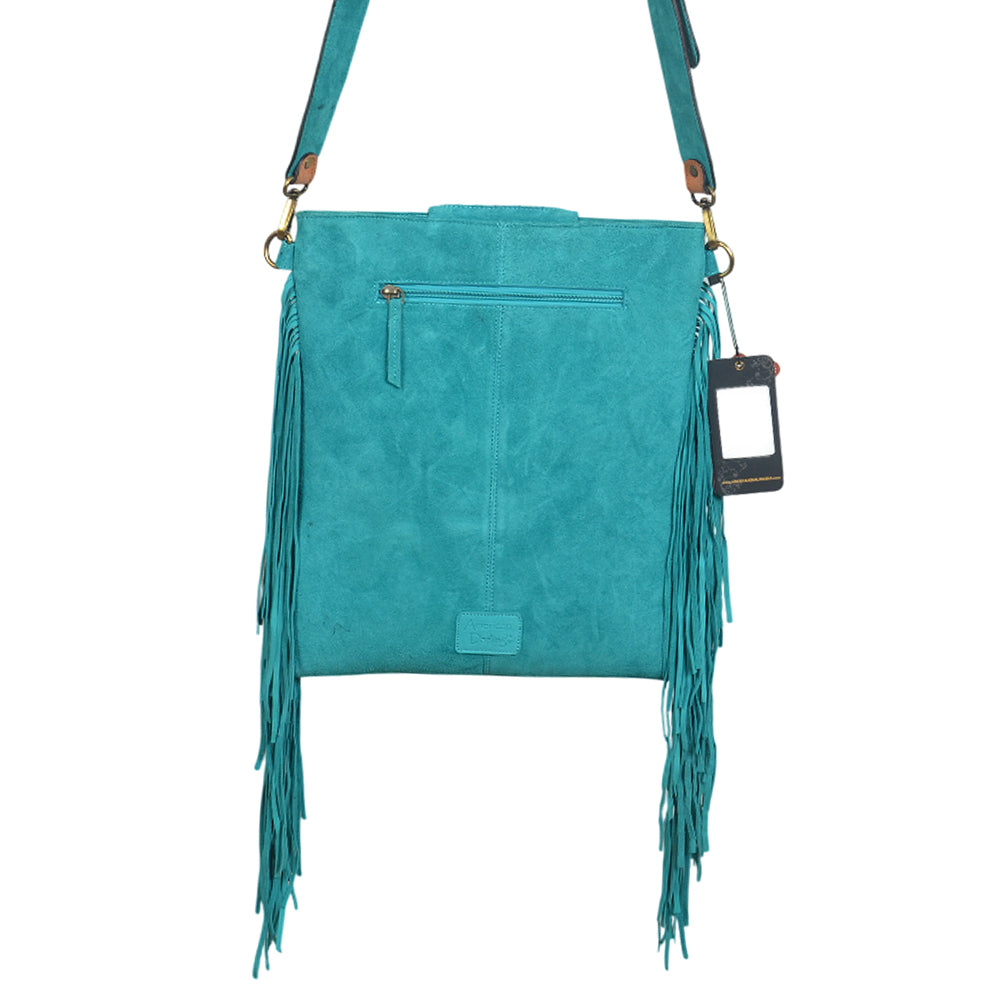 ADBGA960 Crossbody Hand Tooled Genuine suede Genuine Leather Women Bag