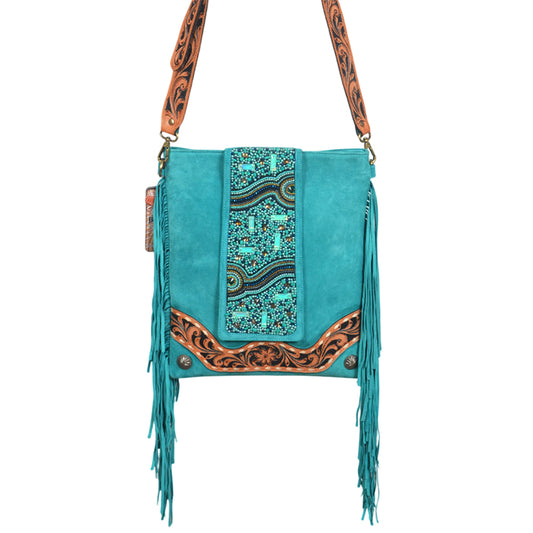 ADBGA960 Crossbody Hand Tooled Genuine suede Genuine Leather Women Bag