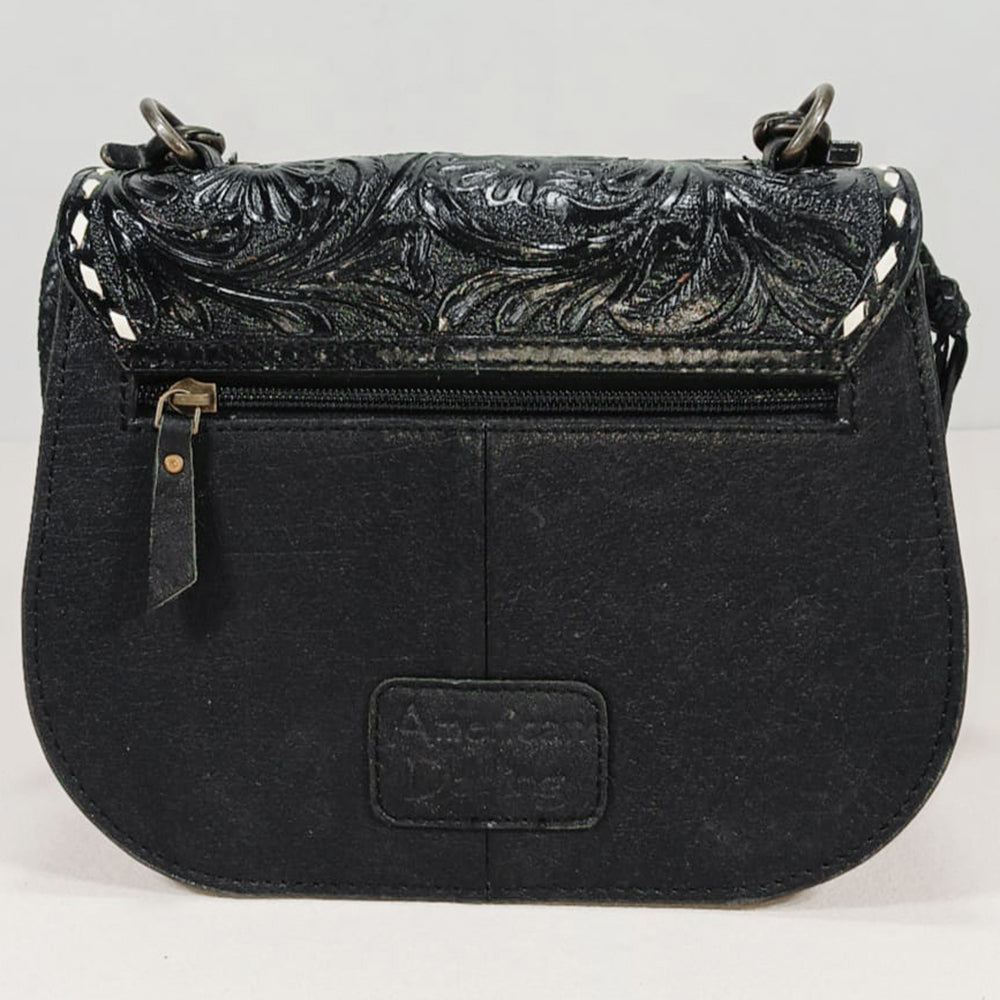 ADBG1871 Crossbody Hand Tooled Hair on Genuine Leather Women Bag
