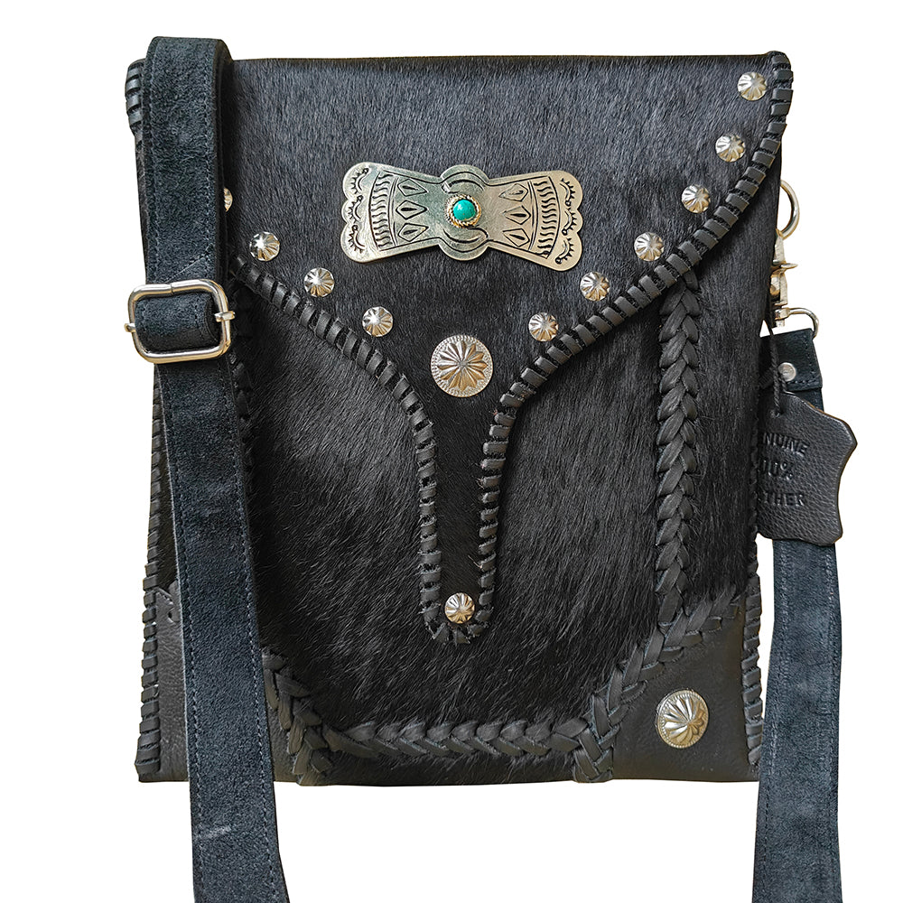 ADBGM839 Crossbody Hair On Genuine Leather Women Bag