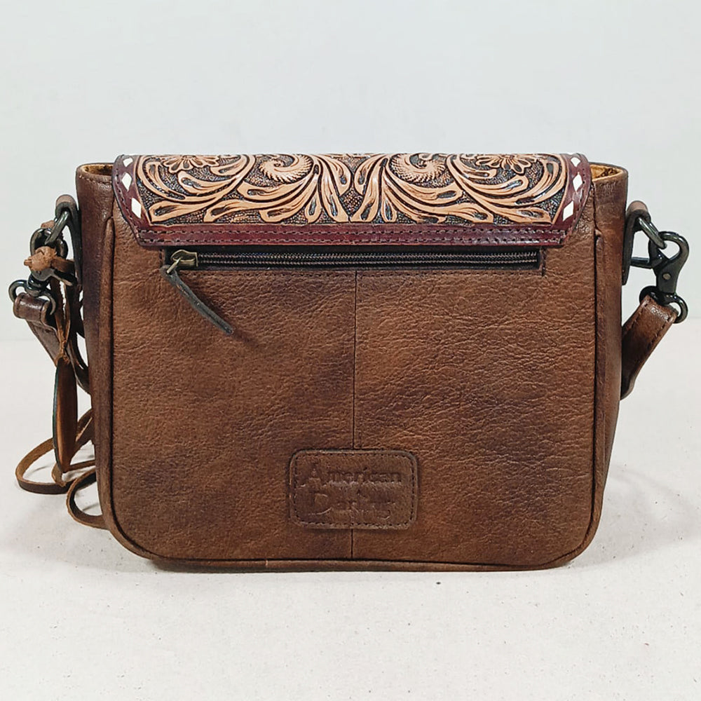 ADBG1872 Crossbody Hand Tooled Hair on Genuine Leather Women Bag