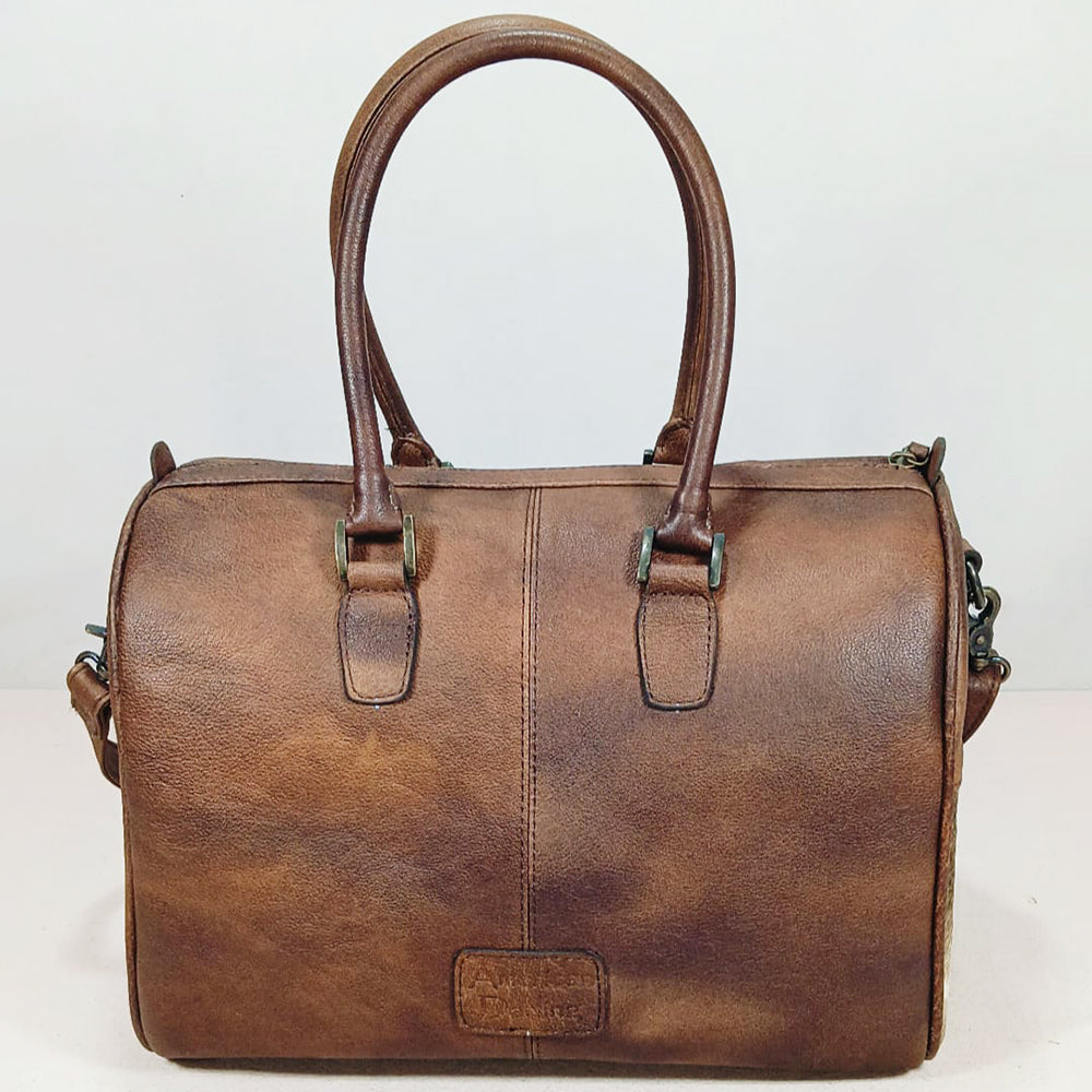 ADBG1878 Speedy Hand Tooled Hair on  Genuine Leather Women Bag