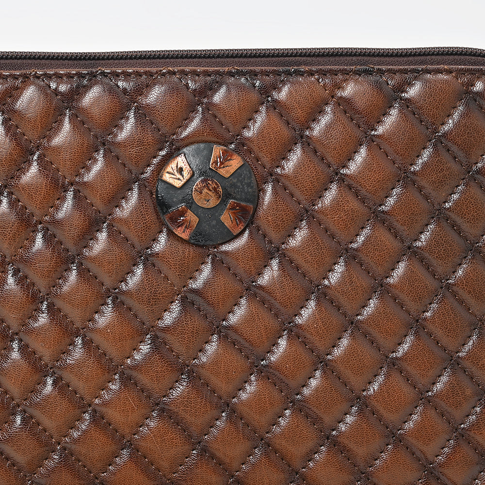 ADBGM841 American Darling Quilted Leather Crossbody Bag with Concho