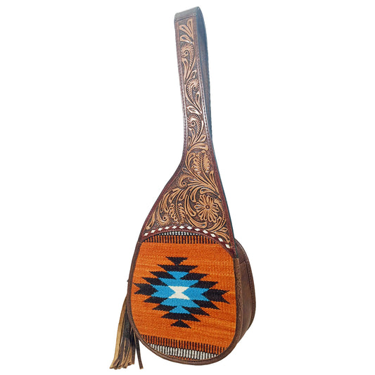 ADBG1883 Sling Hand Tooled Saddle Blanket Genuine Leather Women Bag