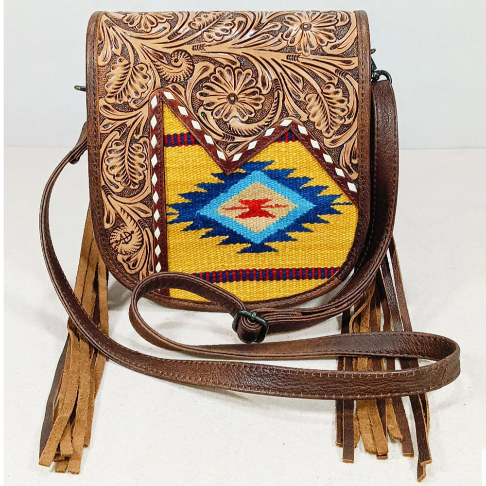 ADBG1885 Crossbody Saddle Blanket Genuine Leather Women Bag