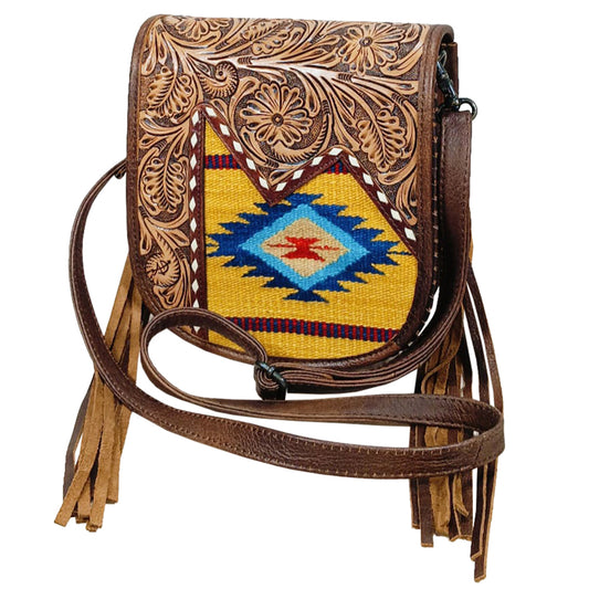 ADBG1885 Crossbody Saddle Blanket Genuine Leather Women Bag