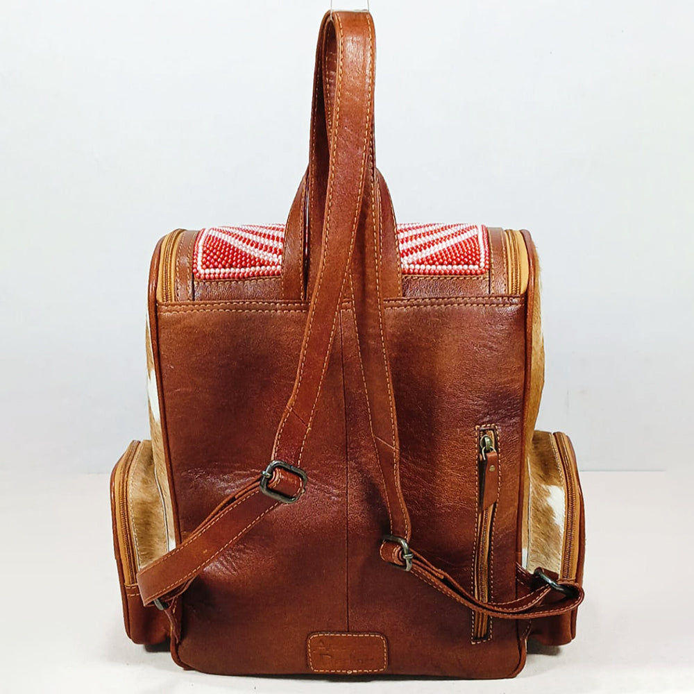 ADBG1886 Backpack Hand Tooled Hair on Genuine Leather Women Bag