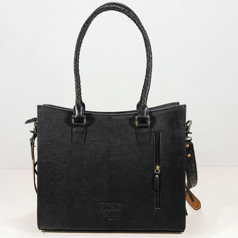 ADBG1889 Tote Hand Tooled Hair on Genuine Leather Women Bag