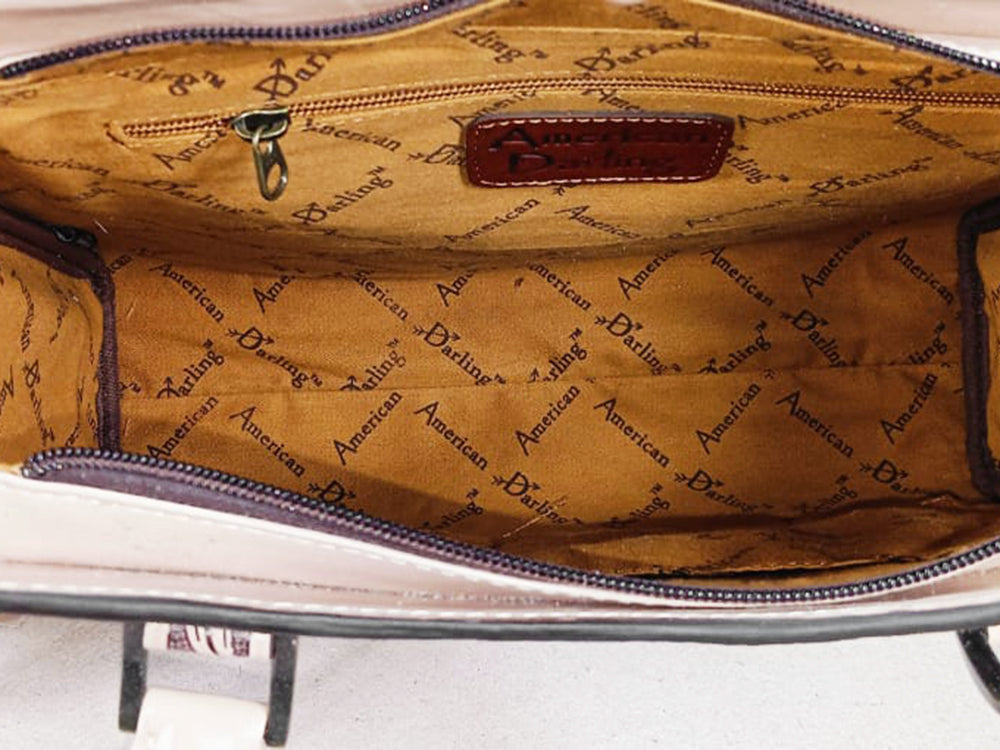 ADBG1889 Tote Hand Tooled Hair on Genuine Leather Women Bag