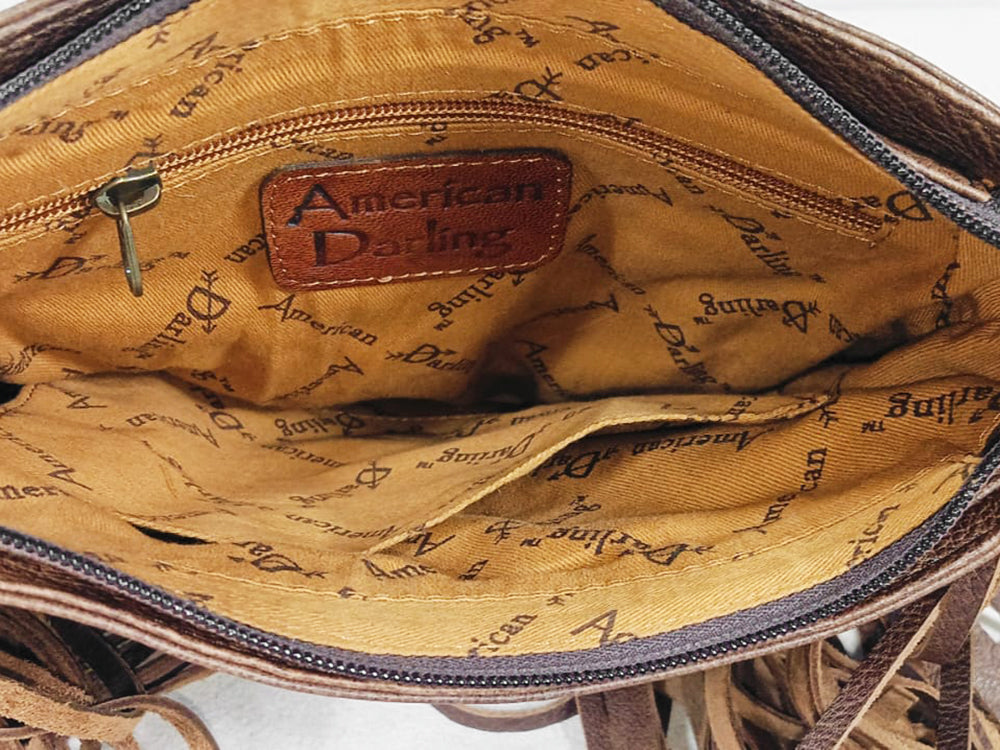 ADBG1891 Crossbody Hand Tooled Hair on Genuine Leather Women Bag