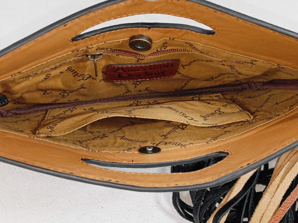 ADBG1893 Clutch Hand Tooled Hair on Genuine Leather Women Bag