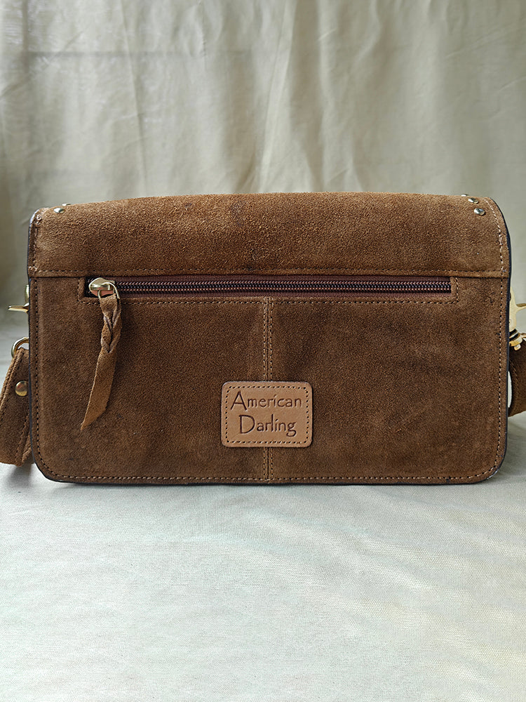 ADBGM848 Wallet Genuine Suede Leather Women Bag