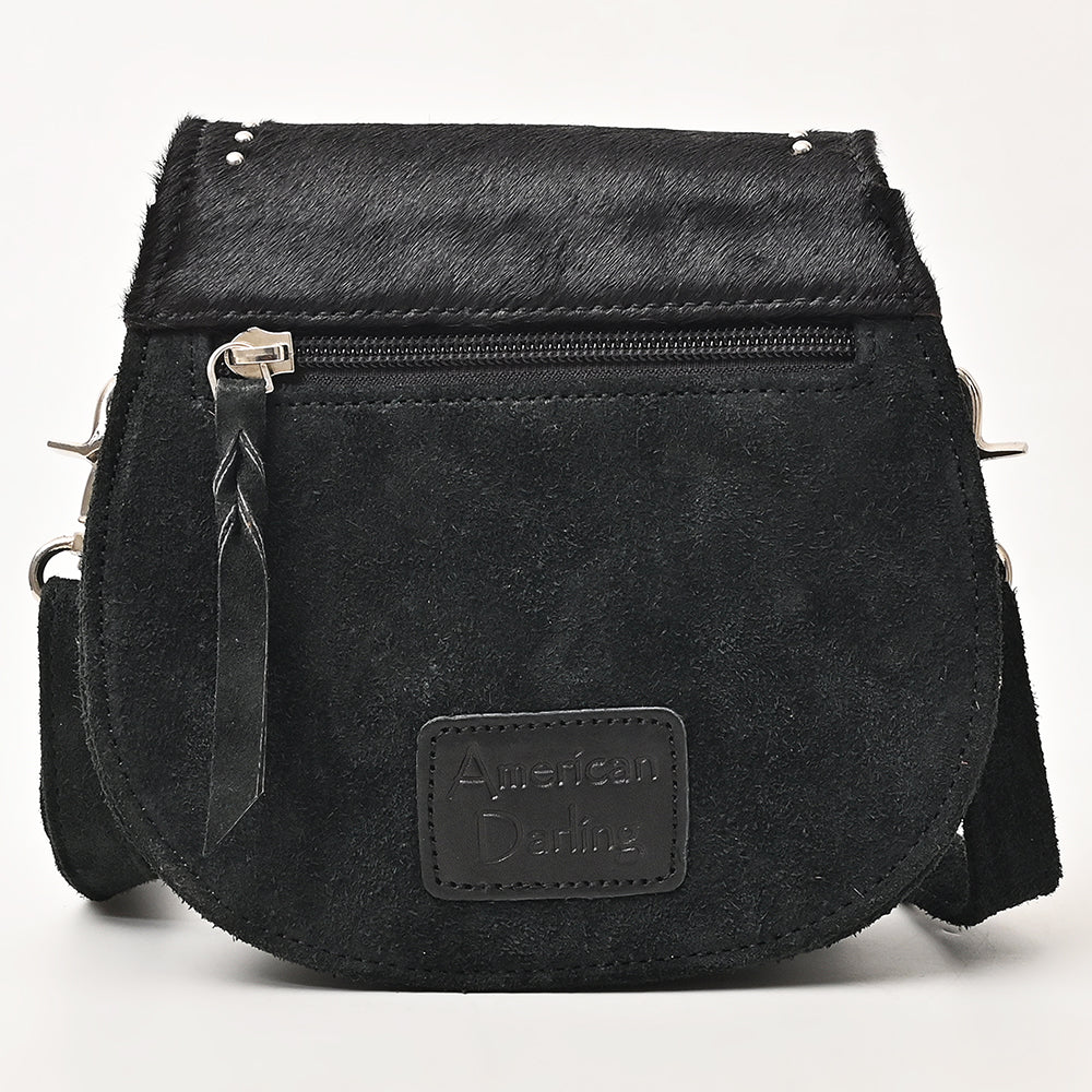 ADBGM851 American Darling Western Leather Cross body Bag with Hair-On Cowhide and Rivets
