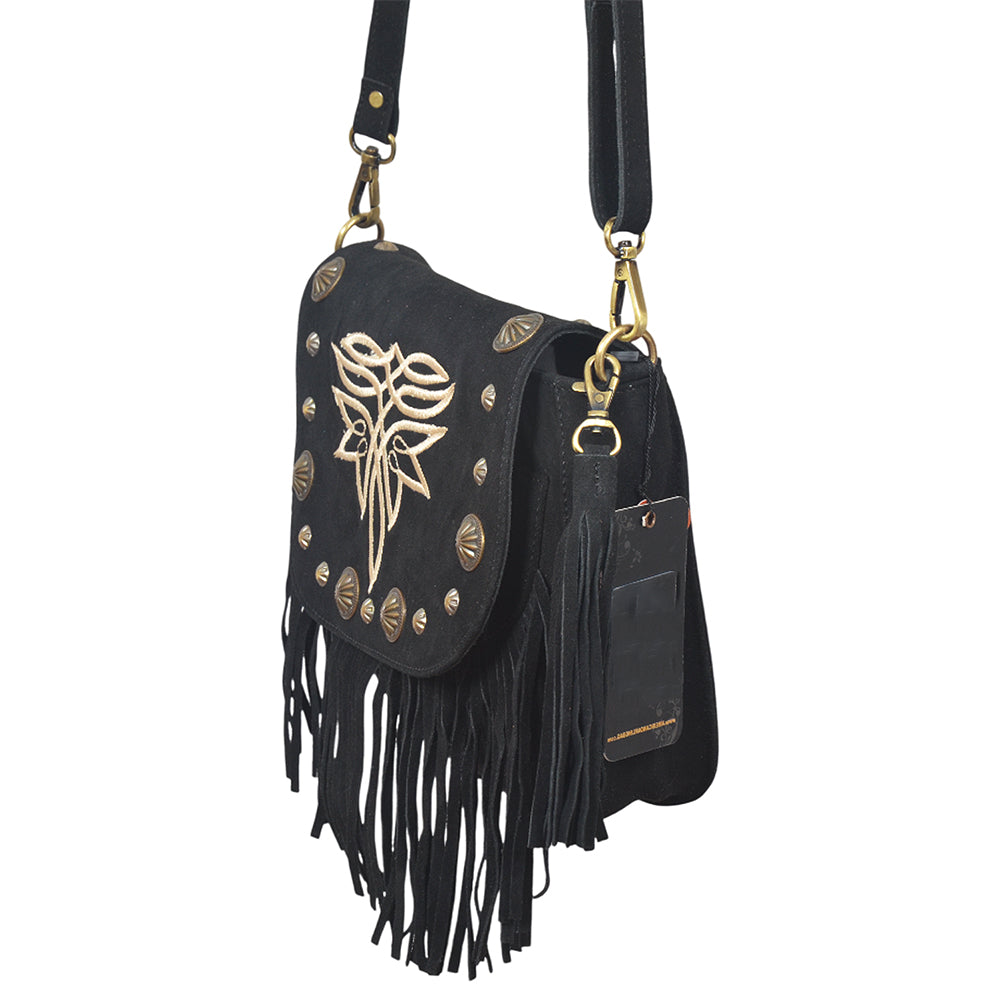 ADBGA836 Crossbody Genuine suede Genuine Leather women bag western Bag