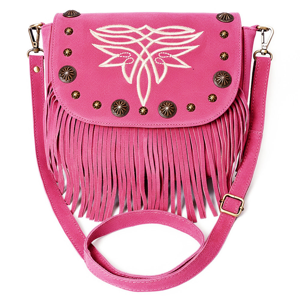 ADBGA836 Crossbody Genuine suede Genuine Leather women bag western Bag