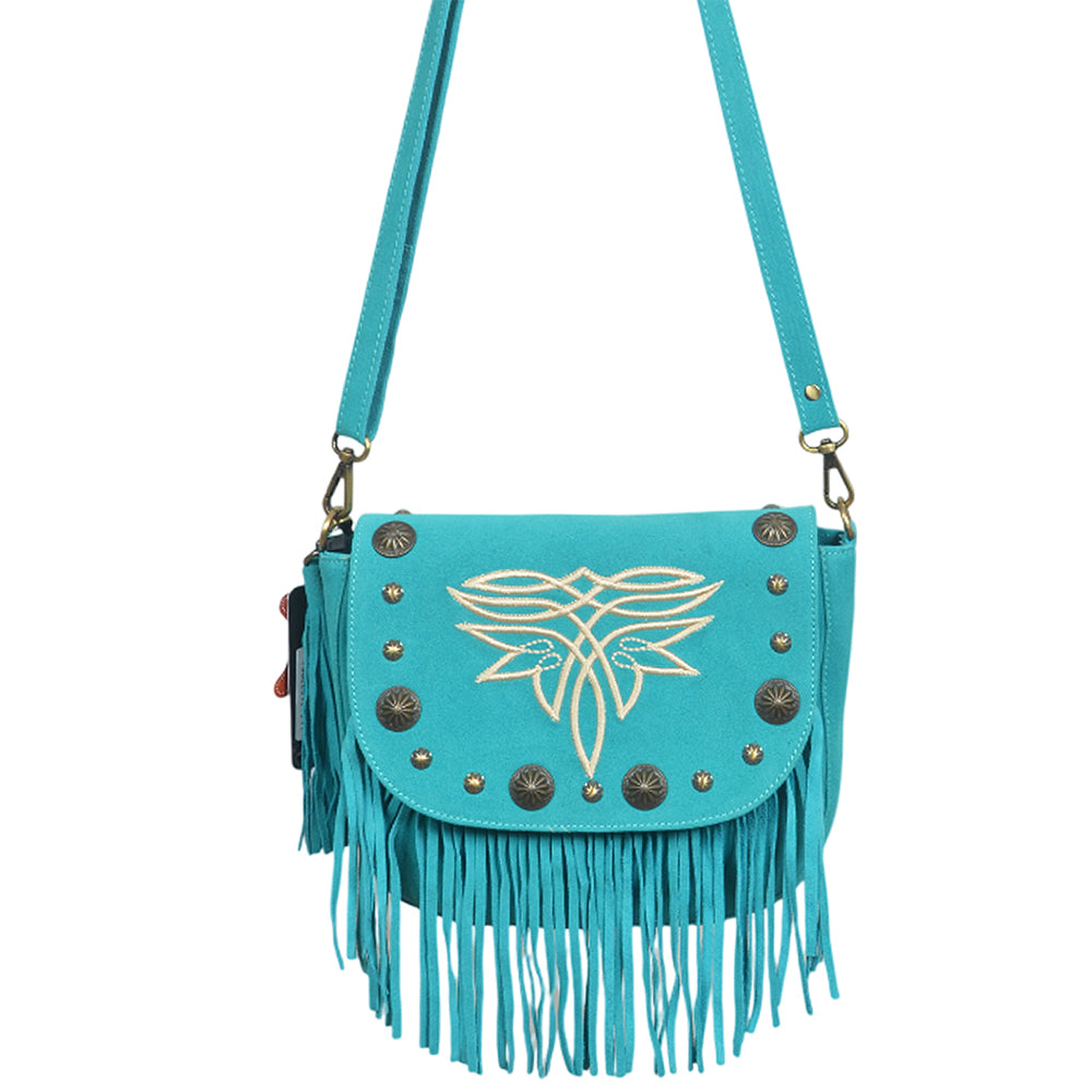 ADBGA836 Crossbody Genuine suede Genuine Leather women bag western Bag