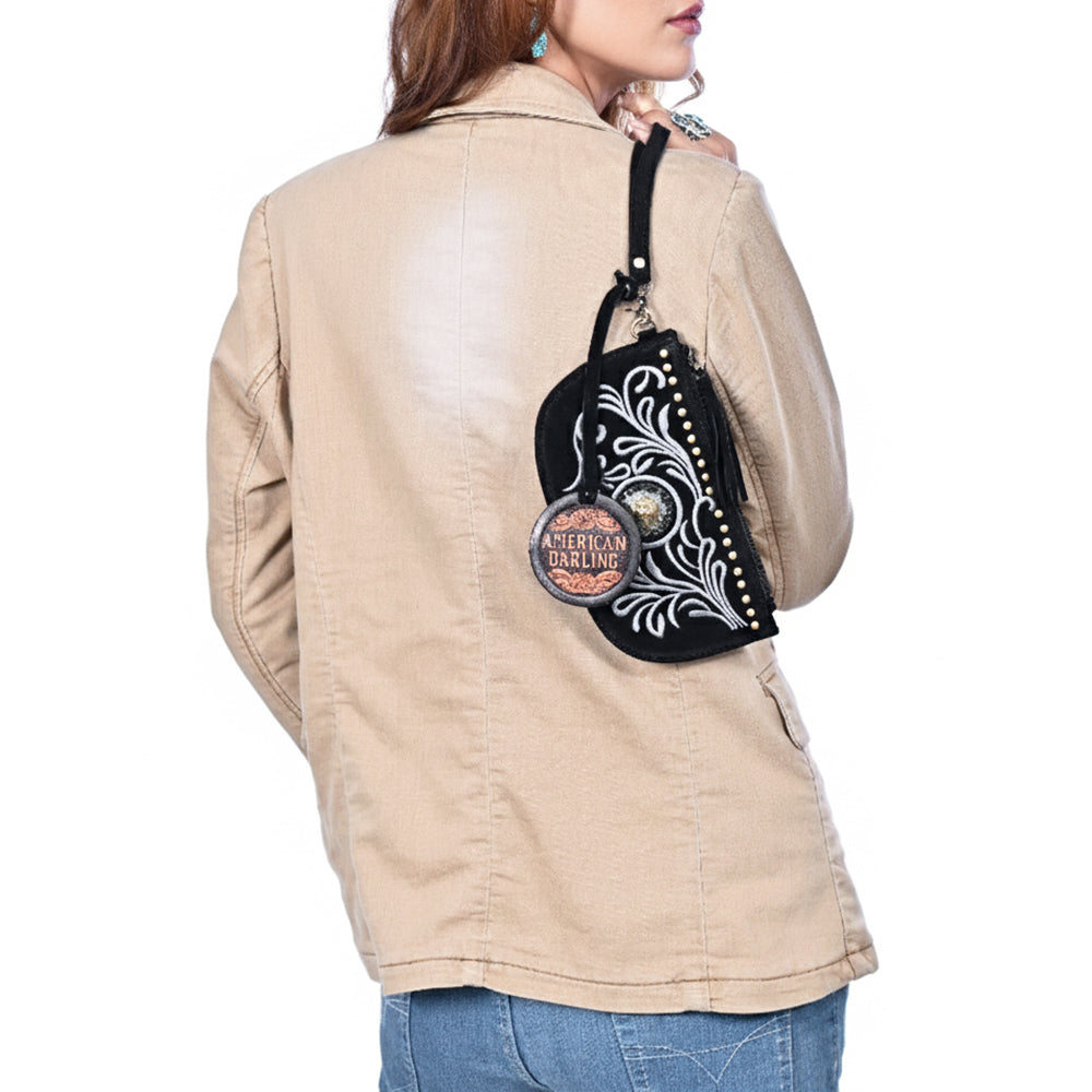 ADBGA1011A Wristlet Genuine Leather Women Bag