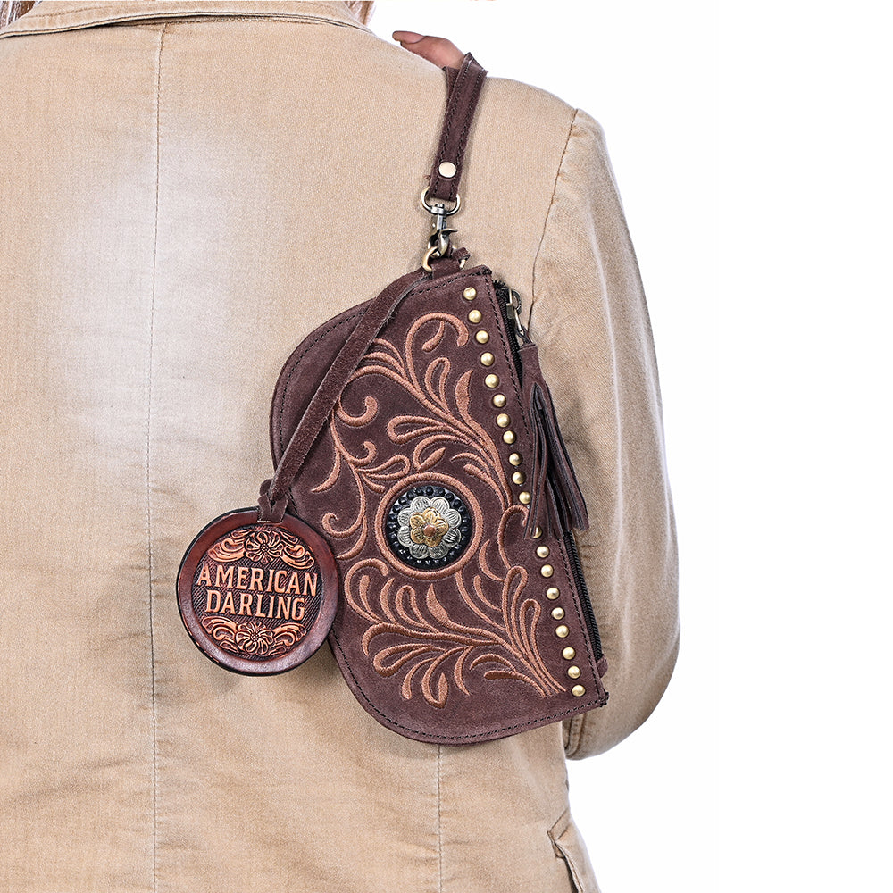 ADBGA1011A Wristlet Genuine Leather Women Bag