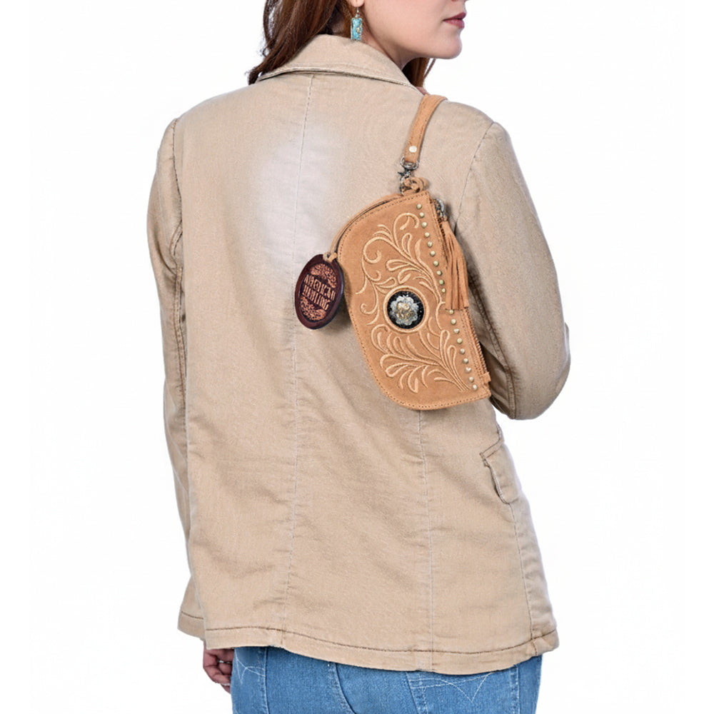 ADBGA1011A Wristlet Genuine Leather Women Bag