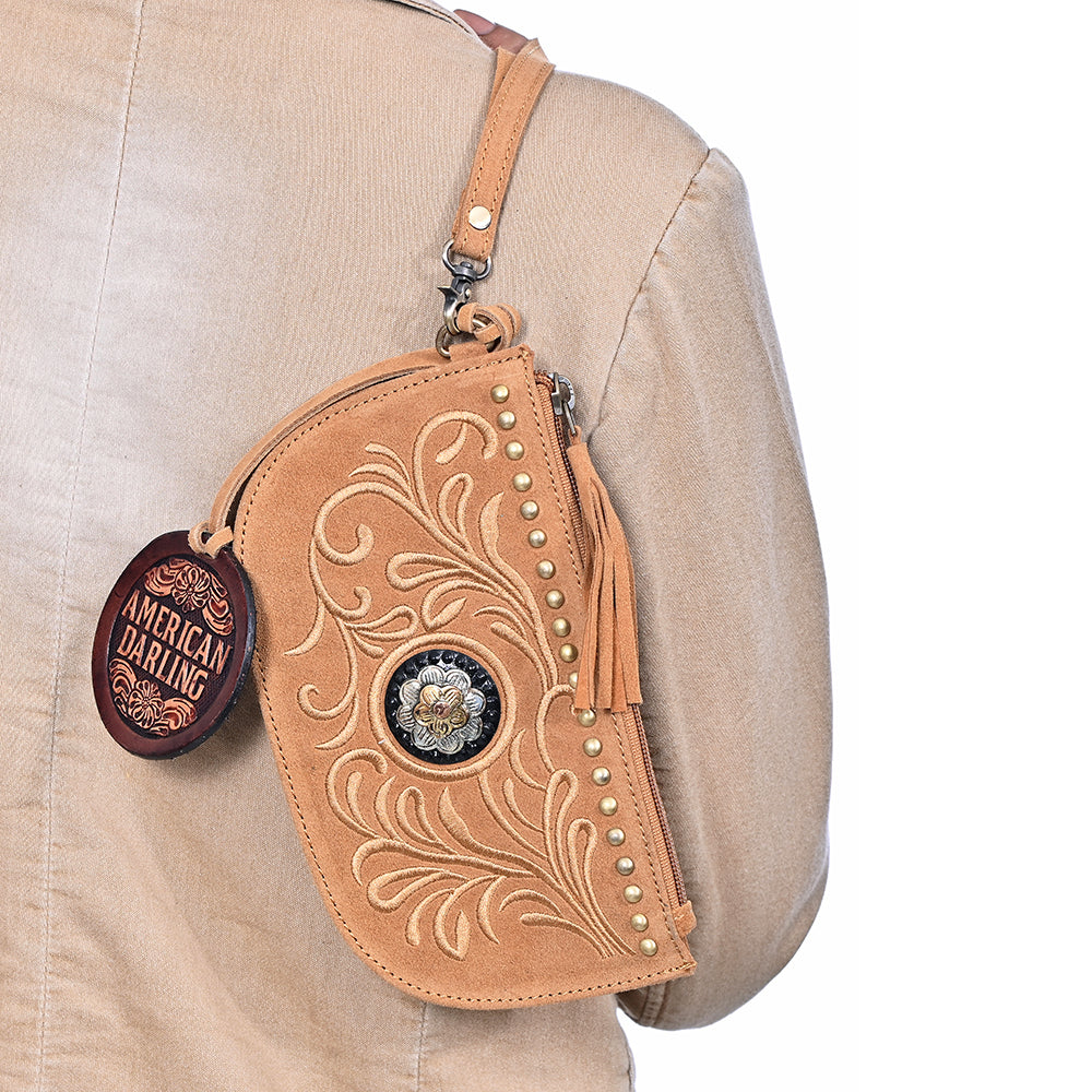 ADBGA1011A Wristlet Genuine Leather Women Bag