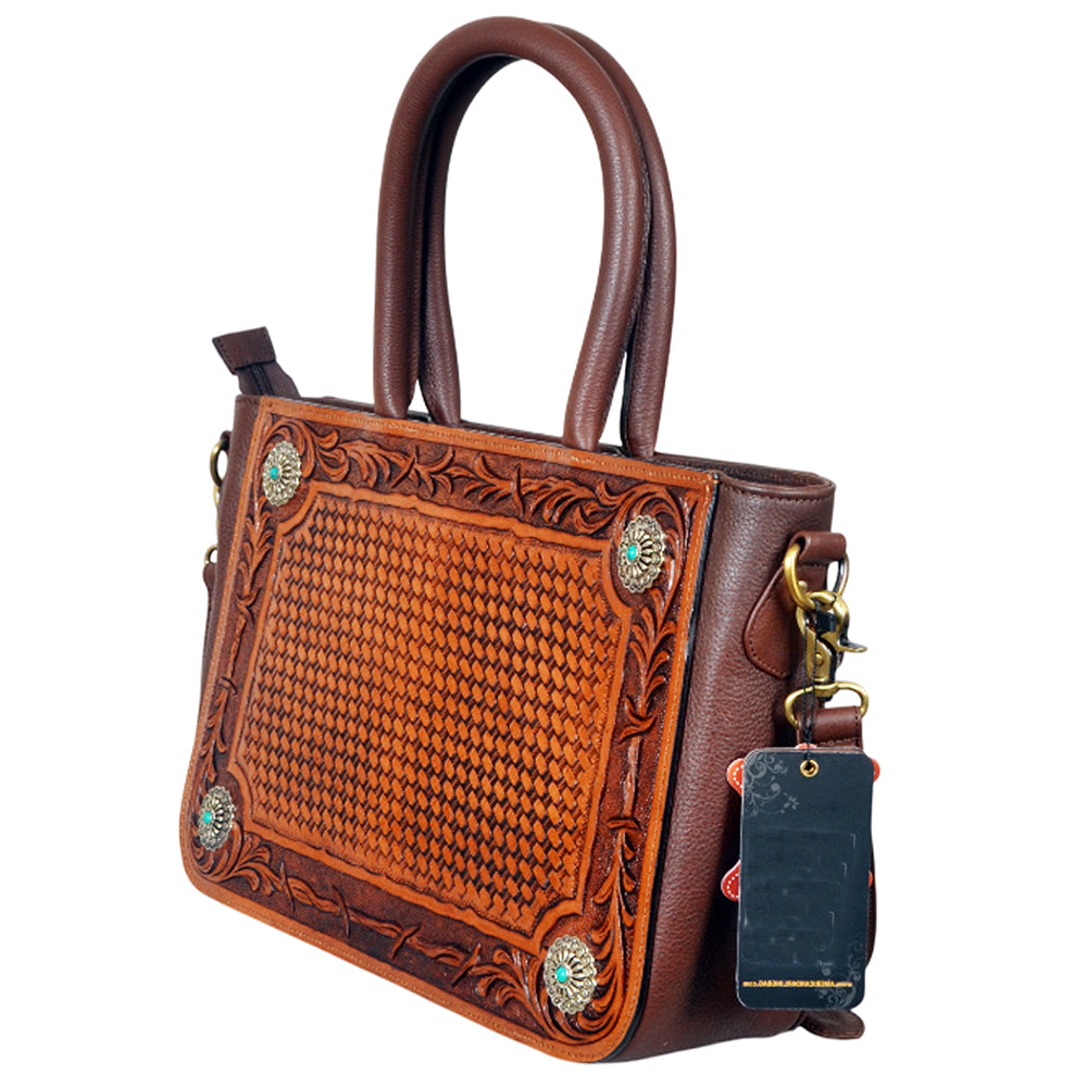 ADBGA1014 Tote Hand Tooled Genuine Leather Women Bag