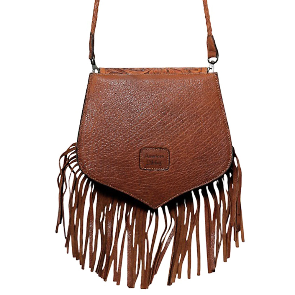 ADBGZ943 Crossbody Hair on Hand Tooled Genuine Leather Women Bag