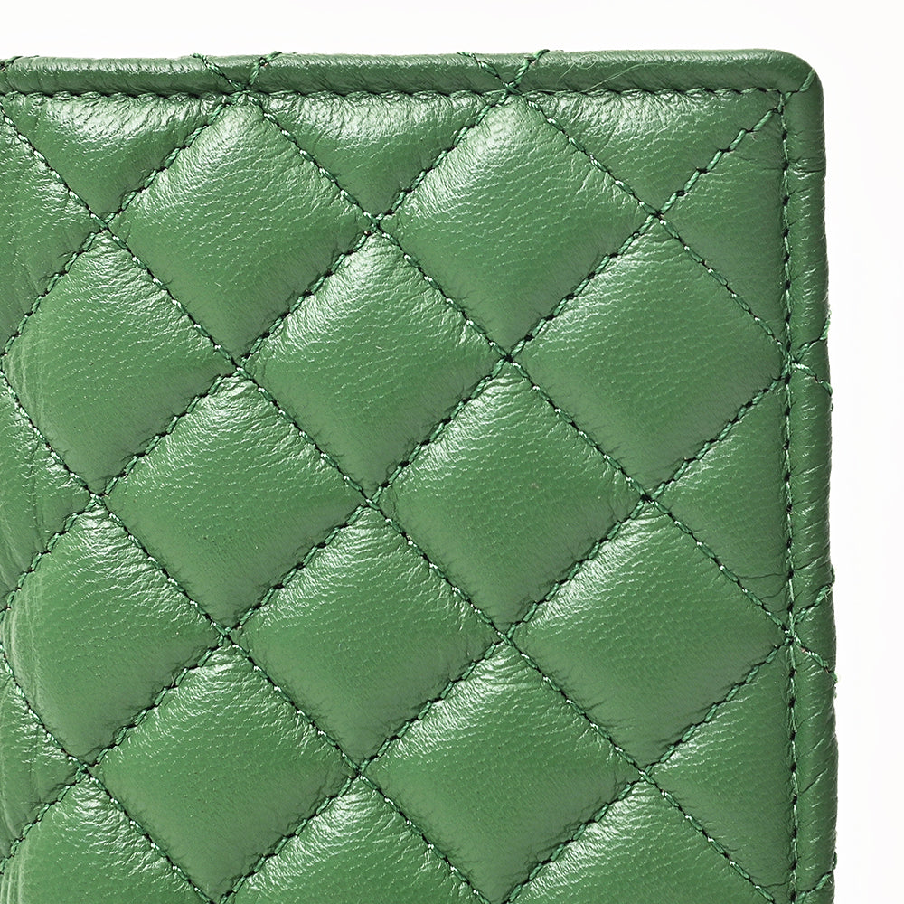 NMBGM221 Never Mind Diamond Quilted Leather Long Bifold Wallet