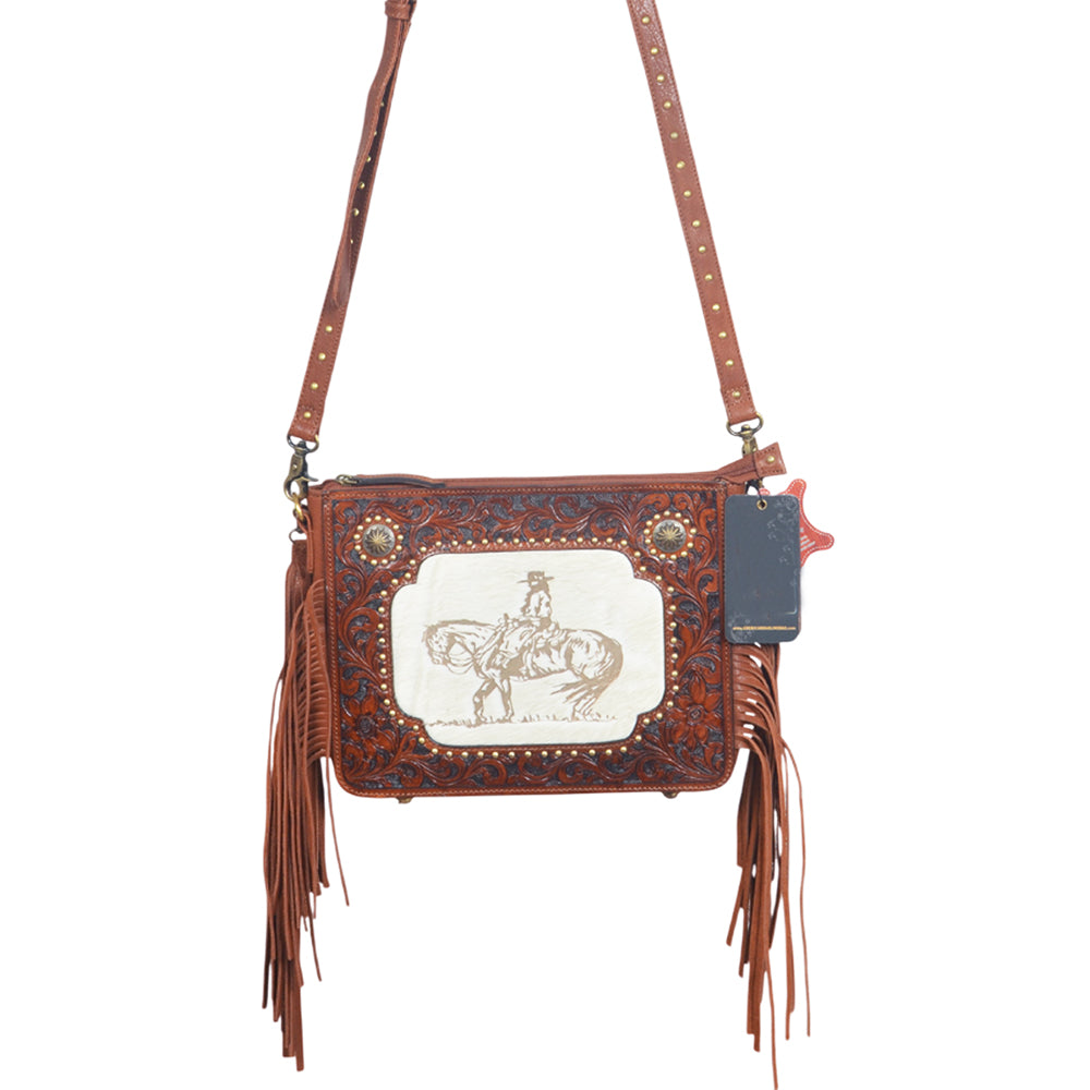 ADBGA1029 Crossbody Hand Tooled Genuine Leather Women Bag