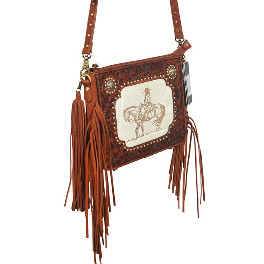 ADBGA1029 Crossbody Hand Tooled Genuine Leather Women Bag