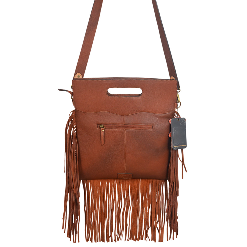 ADBGA1032 Clutch Hand Tooled Hair on Genuine Leather Women Bag