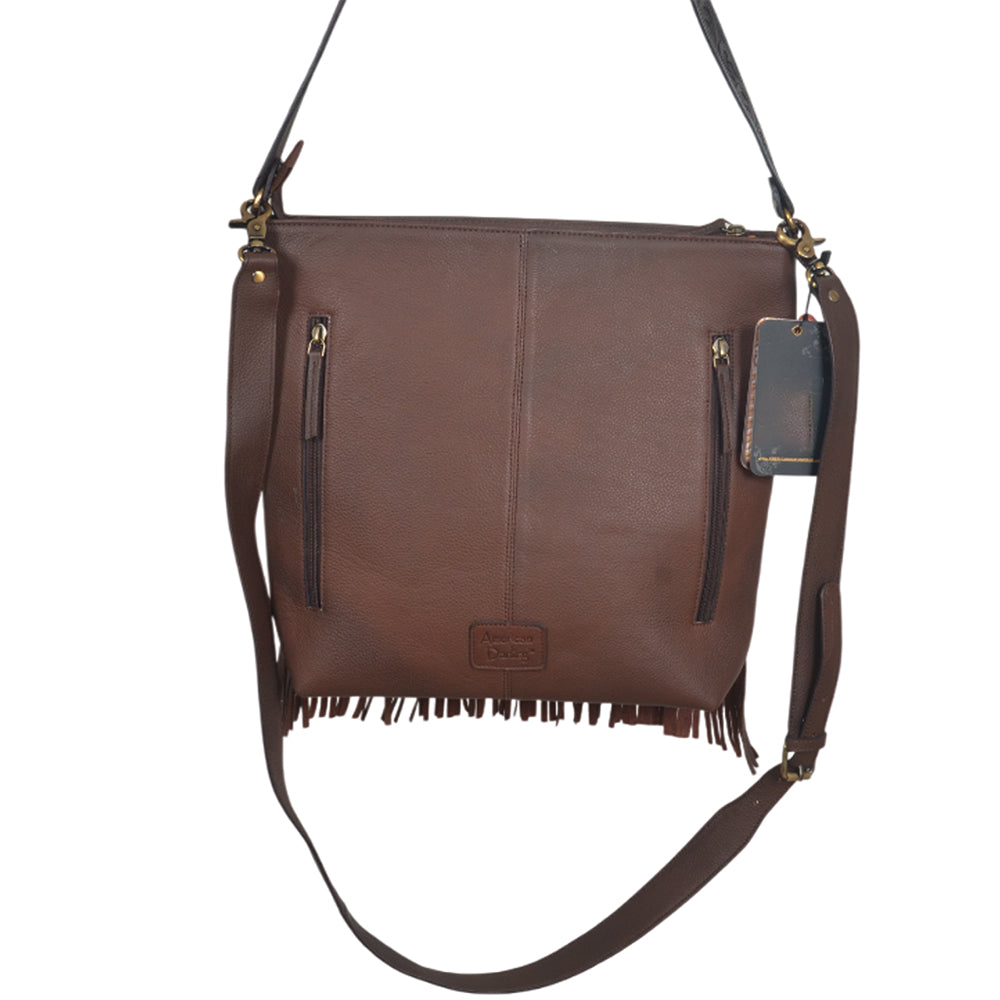 ADBGA1038 Crossbody Hair on Hand Tooled Genuine Leather Women Bag